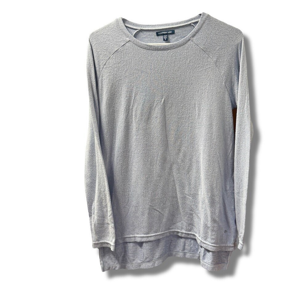 Southern Shirt Co. Top Womens Small Light Blue Raglan Long Sleeve Crew